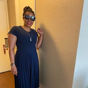 Blue day to night dress.